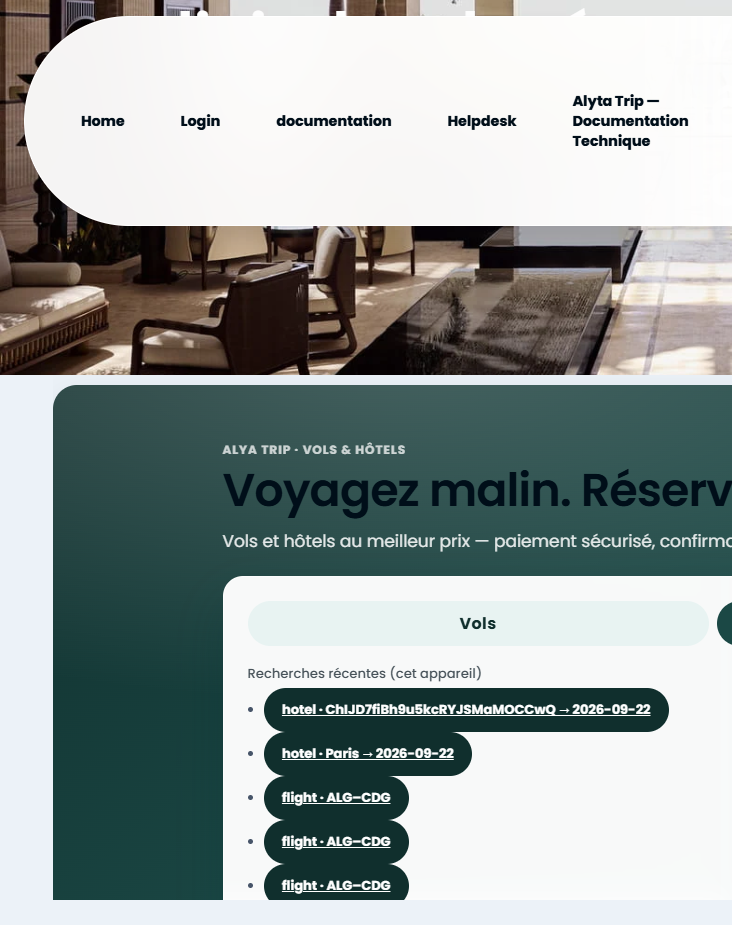Hotel search widget