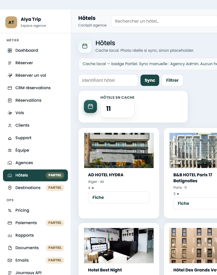 Hotels Cache